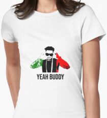 Dj Pauly D Yeah Buddy Italian Flag Women's Fitted T-Shirt