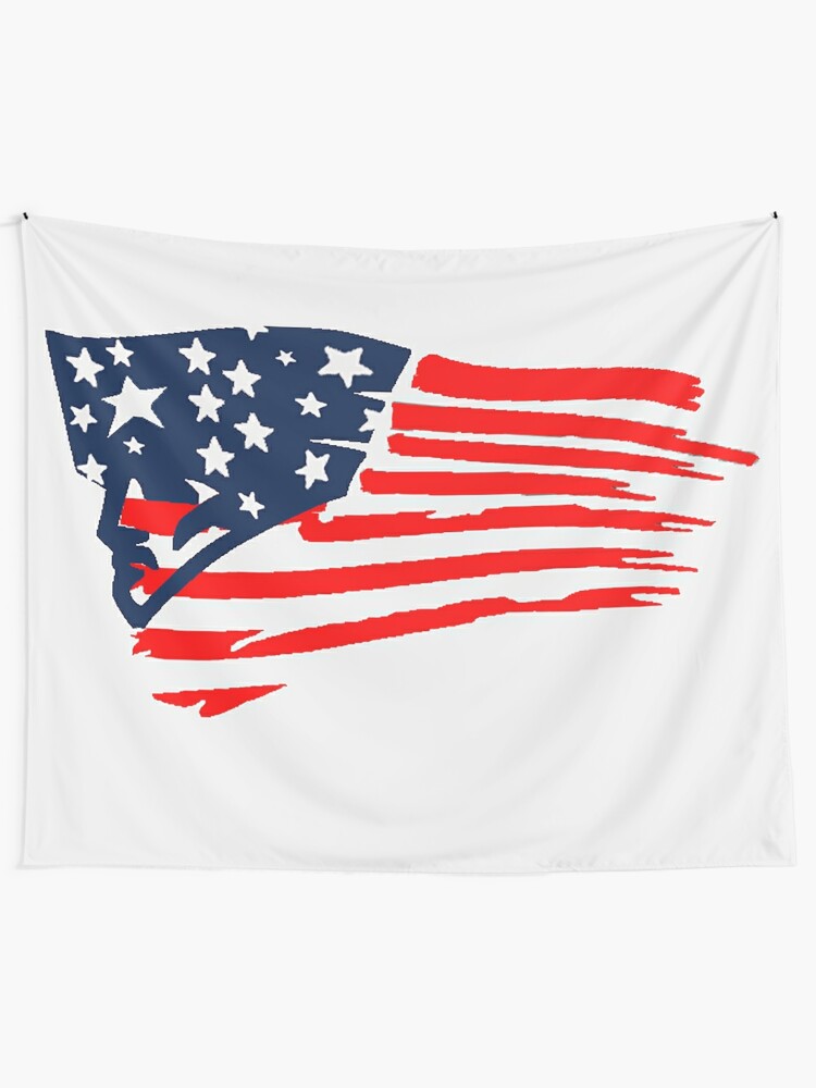 Patriots American Flag Logo Wall Tapestry