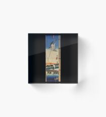 A Cuckoo Flying Past Masts by Utagawa Hiroshige (Reproduction) Acrylic Block