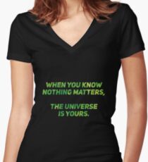 Rick and Morty Women's Fitted V-Neck T-Shirt