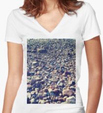 #landscape #nature #tree #season #outdoors #leaf #wood #flower #environment #field #sky #agriculture #horizontal #colorimage #plant #nopeople #autumn #day #ruralscene #scenicsnature #nonurbanscene Women's Fitted V-Neck T-Shirt