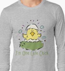 Easter Chick "I'm One Cute Chick" Long Sleeve T-Shirt