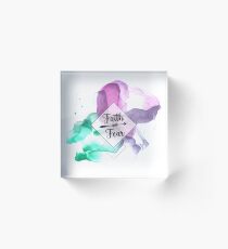 Faith Over Fear | Christian Art Quote Acrylic Block