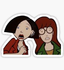 daria and jane Sticker