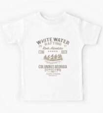 Columbus White Water Retro Vintage Distressed Design Kids Tee