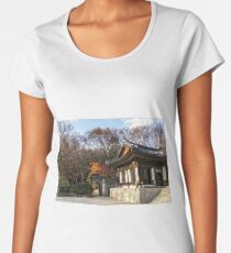 Gilsangsa temple during autumn Women's Premium T-Shirt