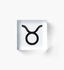 Taurus Zodiac Sign Acrylic Block