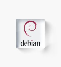 debian operating system logo Acrylic Block
