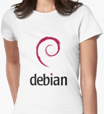 debian operating system logo Women's Fitted T-Shirt