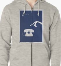 ET Minimal movie Poster Zipped Hoodie