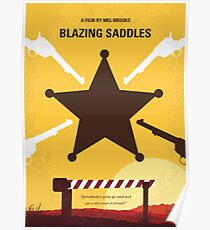 No1014 My Blazing Saddles minimales Filmposter Poster