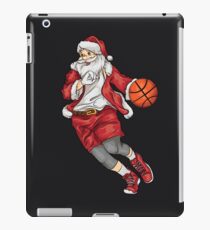 Santa Basketball Dunk Christmas Art | Winter Athlete Gift iPad Case/Skin