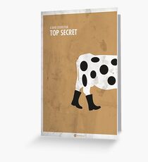 Top Secret Minimal Film Poster Greeting Card