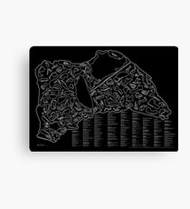 Race Tracks to Scale (Inverted) Canvas Print