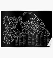 Race Tracks to Scale (Inverted) Poster
