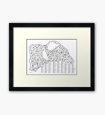 Race Tracks to Scale - Listed and Labelled Framed Print