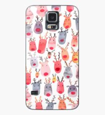 Reindeers - Animal cuteness - Winter watercolor pattern - Rudolph Case/Skin for Samsung Galaxy