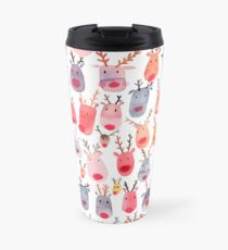 Reindeers - Animal mignon - Aquarelle d’hiver - Rudolph Mug de voyage