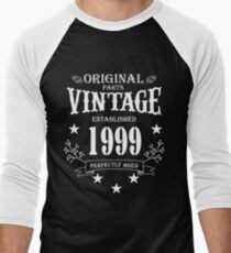 Original Parts Vintage Established 1999 Perfectly Aged Men's Baseball ¾ T-Shirt