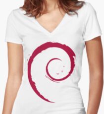 Debian is an operating system and distribution for Free Software. Women's Fitted V-Neck T-Shirt