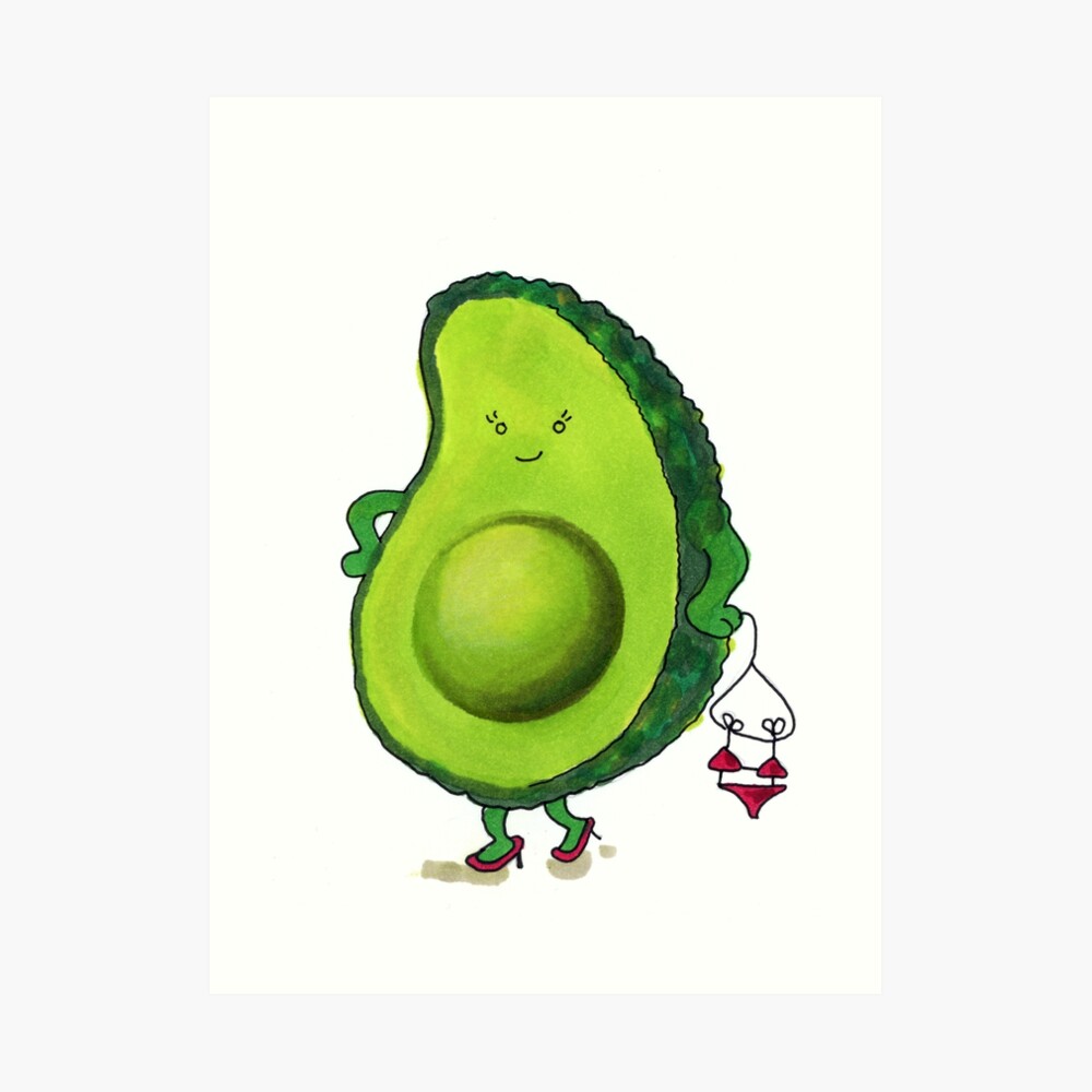 "Lustige Avocado (ihr)" Kunstdruck von mkot Redbubble