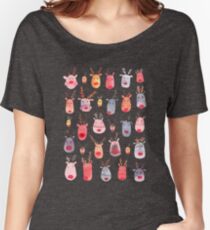 Reindeers - Animal cuteness - Winter watercolor pattern - Rudolph Women's Relaxed Fit T-Shirt