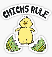 Easter Chicks Rule Sticker