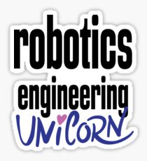 Robotics Engineering Unicorn Sticker