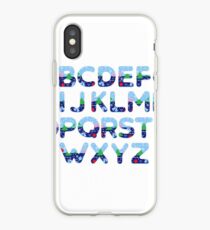 Alphabet decorated with Christmas pictures. iPhone Case
