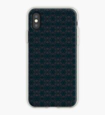 Dark subtle wheat pattern iPhone Case
