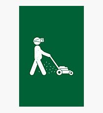 The Lawnmower Dad, Happy Gardening Photographic Print