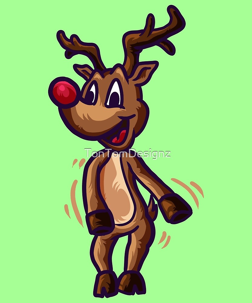 Rudolph Dancing The Flossing Dance By Tontomdesignz Redbubble