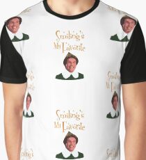 Buddy The Elf - Smiling's My Favorite Graphic T-Shirt