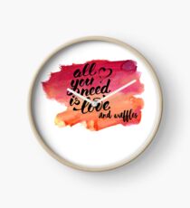 All You Need Is Love and Waffles Clock