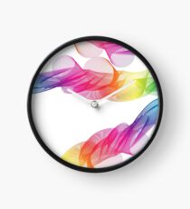 Rainbow Swirl Clock