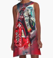S. Vettel A-Linien Kleid