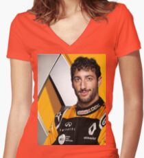Renault Daniel Ricciardo Women's Fitted V-Neck T-Shirt