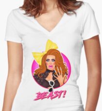 BEAST Women's Fitted V-Neck T-Shirt