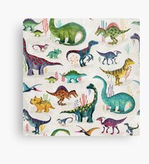 Bright Dinosaurs Metal Print
