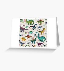 Bright Dinosaurs Greeting Card