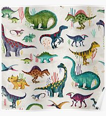 Bright Dinosaurs Poster