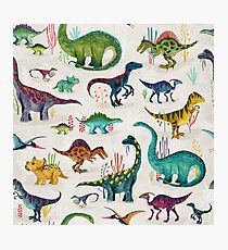 Bright Dinosaurs Photographic Print