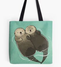 Loutres significatives - Loutres se tenant par la main Tote bag