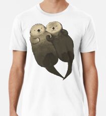 Significant Otters - Otters Holding Hands Men's Premium T-Shirt