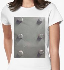 #wet #beach #steel #handle #energy #sand #bolt #drop #sea #industry #old #rain #abstract #vertical #DowntownBrooklyn #NewYorkCity #USA #wide #nopeople #water #ironmetal #textured #newyorkstate  Women's Fitted T-Shirt