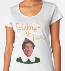 Buddy The Elf - Smiling's My Favorite Women's Premium T-Shirt