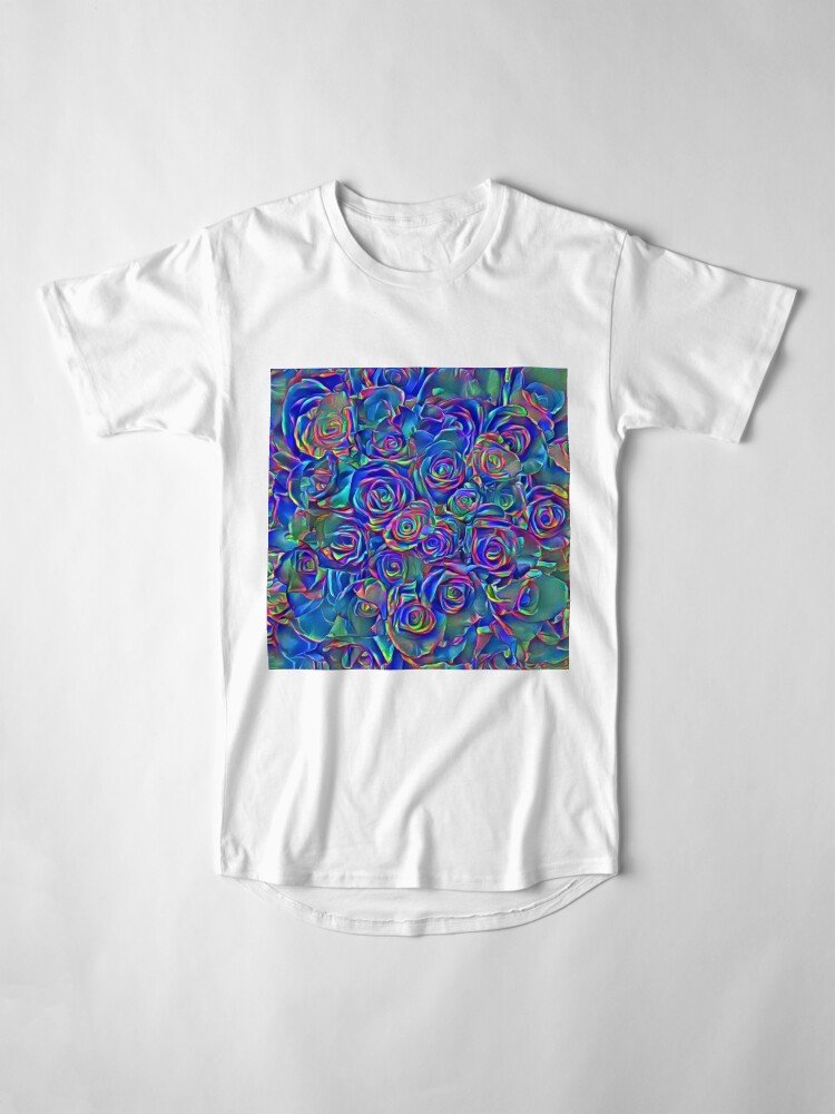 Alternate view of Roses of cosmic lights Long T-Shirt