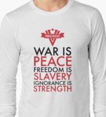 Krieg ist Frieden, Freiheit ist Sklaverei, Ignoranz ist Stärke Langarmshirt