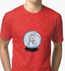 Cat in a Snow Globe Tri-blend T-Shirt
