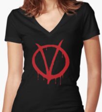 V for Vendetta - Alan Moore Women's Fitted V-Neck T-Shirt